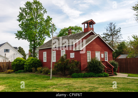 Little Red Schoolhouse, San Clemente Island - Fiume Potomac Musuem, Colton il punto, Charles County, Maryland Foto Stock