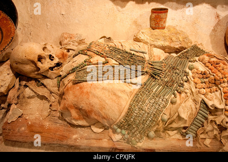 Messico stato di Campeche Campeche Città centro storico sono classificati come patrimonio mondiale dall' UNESCO Fuerte San Miguel Museum resta di Foto Stock