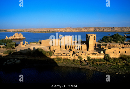 L'Egitto, l'Alto Egitto e la Nubia, Valle del Nilo, Aswan, Agilka Isola, Philae elencati come patrimonio mondiale dall' UNESCO, il Tempio di Iside Foto Stock