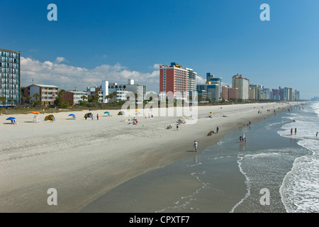 WATERFRONT SKYLINE DOWNTOWN Myrtle Beach South Carolina USA Foto Stock