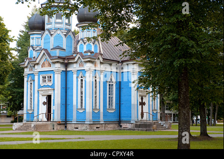 La Lituania (paesi baltici) Alytus County Druskininkai resort per la salute dal XIX secolo la chiesa ortodossa russa dal XIX secolo Foto Stock