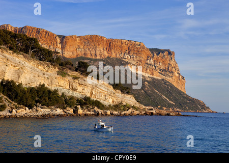 Francia, Bouches du Rhone, Cassis, il Cap Canaille Foto Stock