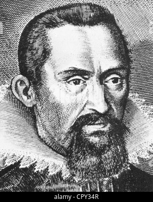 JOHANNES Kepler (1571-1630), matematico e astronomo tedesco Foto Stock