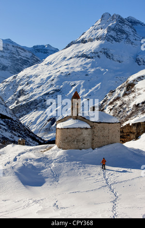 Francia, Savoie, Parco Nazionale della Vanoise, Bonneval sur Arc, etichettati Les Plus Beaux Villages de France, il villaggio più alto di Foto Stock