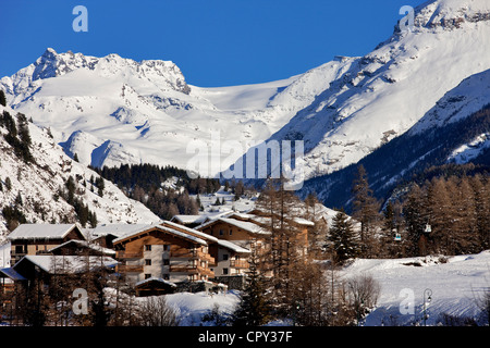 Francia, Savoie Maurienne, Massif de la Vanoise, Val Cenis Resort, Lanslevillard Foto Stock
