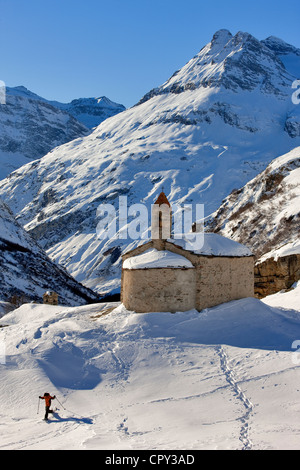 Francia, Savoie, Parco Nazionale della Vanoise, Bonneval sur Arc, etichettati Les Plus Beaux Villages de France, il villaggio più alto di Foto Stock