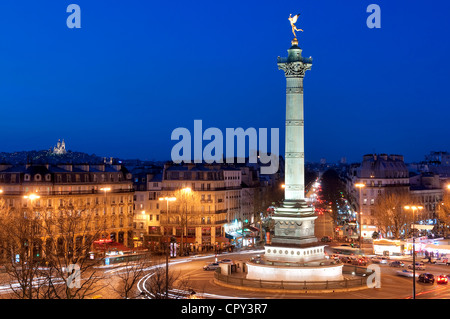 Francia, Parigi, piazza della Bastiglia, La Colonne de Juillet (Colonna di Luglio) Foto Stock