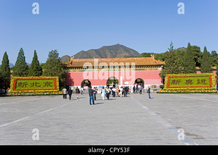 Cina, Pechino, Changling, tredici imperatori tombe Ming e Via Sacra Foto Stock