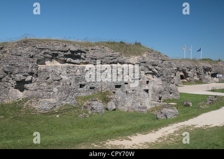 Vista generale di Fort Douaumont, vicino a Verdun, Francia. Foto Stock