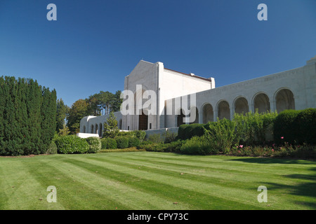 Vista esterna della American Meuse Argonne cimitero, Romagne-sous-Montfaucon (Mosa), Francia Foto Stock