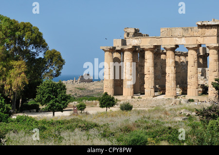 Selinunte. Sicilia. L'Italia. Tempio e (5C BC) Foto Stock