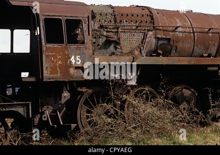 Barry Treno a Vapore cimitero, South Wales, degli anni ottanta Foto Stock