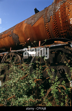 Barry Treno a Vapore cimitero, South Wales, degli anni ottanta Foto Stock