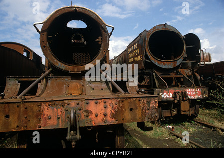 Barry Treno a Vapore cimitero, South Wales, degli anni ottanta Foto Stock