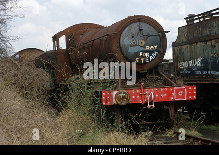 Barry Treno a Vapore cimitero, South Wales, degli anni ottanta Foto Stock