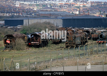 Barry Treno a Vapore cimitero, South Wales,anni ottanta Foto Stock