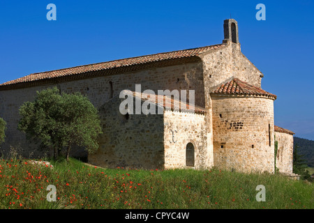 Francia, Vaucluse, Luberon, Beaumont de Pertuis, la cattedrale di Notre Dame de Beauvoir Cappella Foto Stock