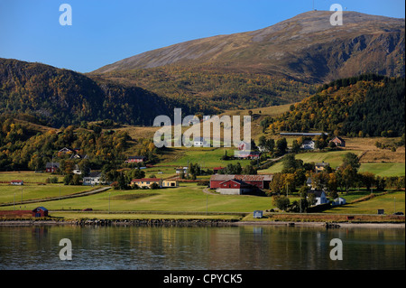 Norvegia, Nordland County, costa delle isole Vesteralen Foto Stock