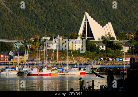 Norvegia, Troms County, Tromso, la Cattedrale Artica a Tromsdalen Foto Stock