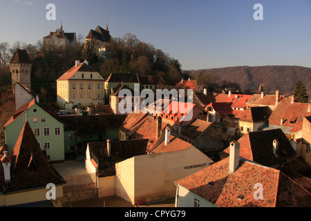 La città medievale di Sighisoara, Romania Foto Stock