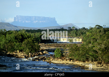Venezuela, lo stato di Bolivar, Gran Sabana regione, il Parco Nazionale di Canaima, classificato come patrimonio mondiale dall UNESCO, Tepuy de Roraïma Foto Stock
