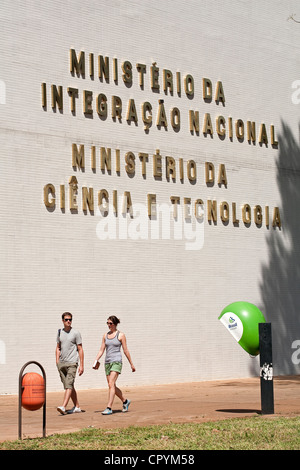 Il Brasile, Brasilia, elencato come patrimonio mondiale dall UNESCO, integrazione nazionale ministero Foto Stock