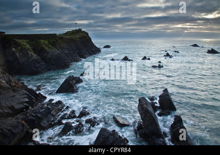 Serata a Hartland Quay Foto Stock