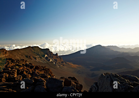 Haleakala, scudo Vulcano Haleakala National Park, Maui, Hawaii, STATI UNITI D'AMERICA Foto Stock