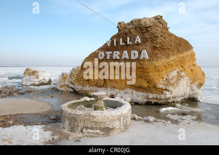 Congelati Mar Nero, un raro fenomeno, avvenuto nel 1977 per l'ultima volta, Odessa, Ucraina, Europa orientale Foto Stock