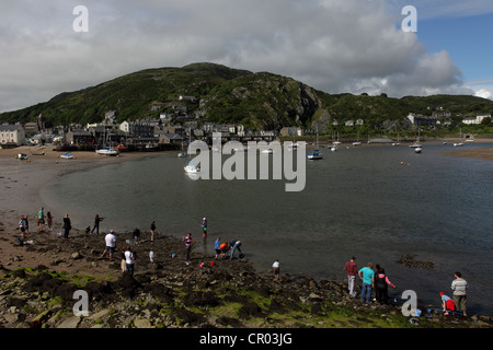 Meta di vacanze Barmouth in Wales UK Foto Stock