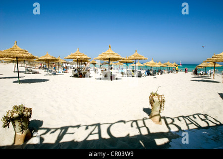 La Tunisia, Medenine Governatorato, isola di Djerba, Four Seasons Hotel, spiaggia Foto Stock