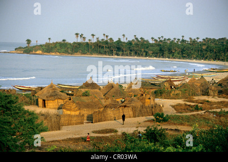 Il Senegal, Cap Skirring, villaggio sulla spiaggia Foto Stock
