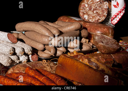 Tradizionale cibo rumeno, deve precisare in particolare per il mese di dicembre. Foto Stock