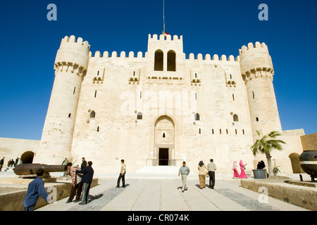 Egitto, Basso Egitto, la Costa mediterranea, Alessandria, Qaytbay (Qait Bey) Fort Foto Stock