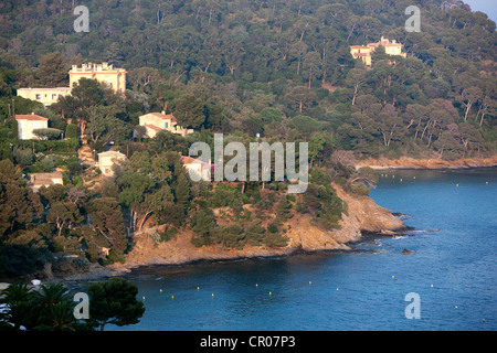 Francia, Var, Corniche des Maures, Le Rayol : Canadel sur Mer Foto Stock