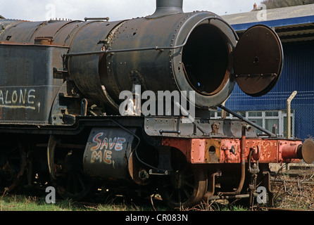 Barry Treno a Vapore cimitero, South Wales, degli anni ottanta Foto Stock