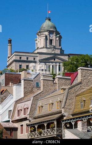 Quebec City Città Bassa e Canada Post edificio, Vieux-Québec, Basse-Ville, Quebec, Canada Foto Stock