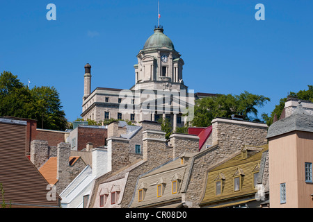 Quebec City Città Bassa e Canada Post edificio, Vieux-Québec, Basse-Ville, Quebec, Canada Foto Stock