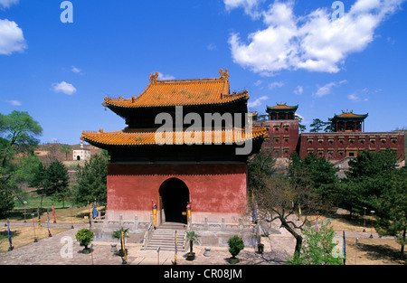 La Cina, nella provincia di Hebei, Chengde, Tempio della felicità e la longevità (Xumifushou), classificato come patrimonio mondiale dall' UNESCO Foto Stock