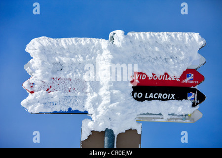 Francia, Savoie, Méribel, Les Menuires, segno dopo una tempesta Foto Stock