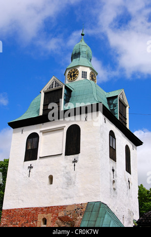 Il campanile della cattedrale di Santa Maria a Porvoo, Finlandia, Europa Foto Stock