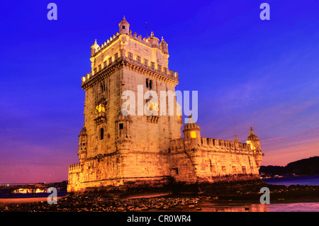 La torre di Belem nella città di Lisbone, Portogallo Foto Stock