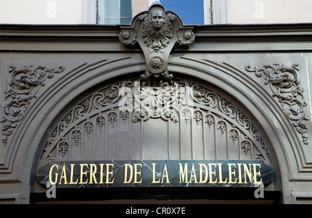 Francia, Parigi, la Galerie de la Madeleine Foto Stock
