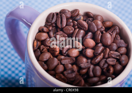 Cup con i chicchi di caffè Foto Stock