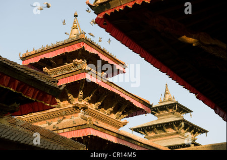 Il Nepal, Valle di Kathmandu sono classificati come patrimonio mondiale dall' UNESCO, zona di Bagmati, Kathmandu, Durbar Square, Vishnu Temple Foto Stock