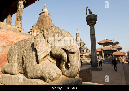 Il Nepal, Valle di Kathmandu sono classificati come patrimonio mondiale dall' UNESCO, zona di Bagmati, Patan Durbar Square, Hari Shankar tempio Foto Stock