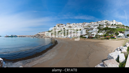 Città di Peschici, provincia di Foggia, Puglia Puglia, Gargano, Mare Adriatico, il sud Italia, Europa Foto Stock