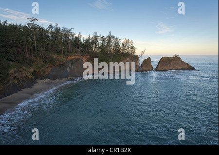 Stati Uniti d'America, Oregon, Coos County, Shore acri del parco statale di vista costiera Foto Stock