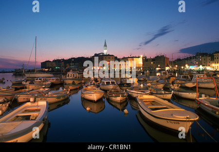 Croazia, Istria, costa Adriatica, Rovigno, Porto Foto Stock