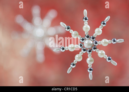 Stella di Natale realizzata da perle Foto Stock